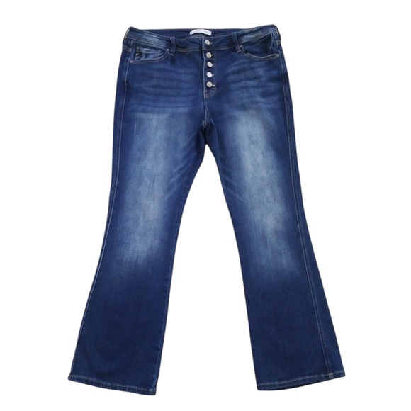 KanCan Button Fly High Rise Bootcut Jeans Size 16 - Picture 2 of 10